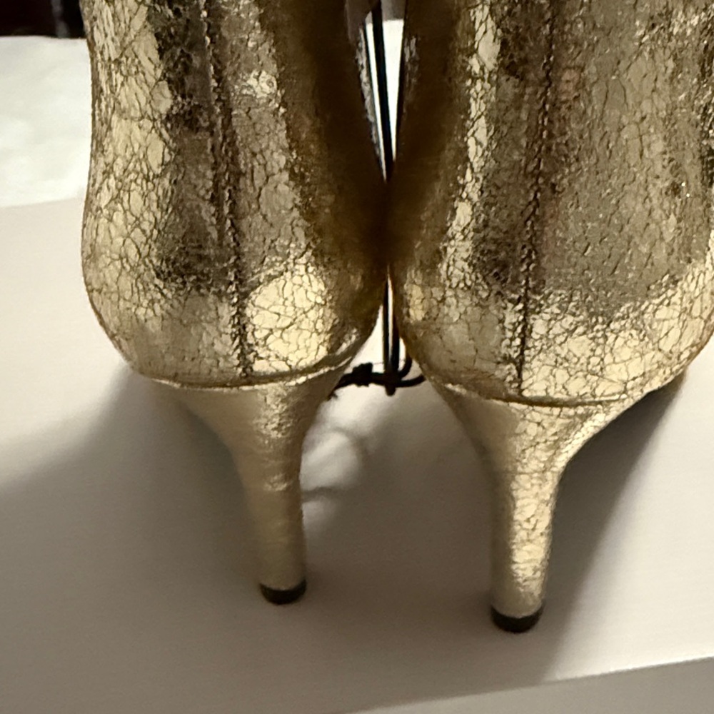 Worthington Metallic Gold Women's Knee-High 3” High-Heeled Boots - Picture 6 of 6